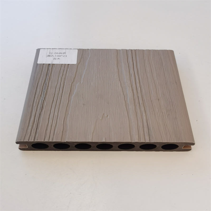 Sàn gỗ nhựa ngoài trời màu tùy chỉnh, lỗ ghép sẵn, chống thấm, màu nâu hạt dẻ - Daisan Store