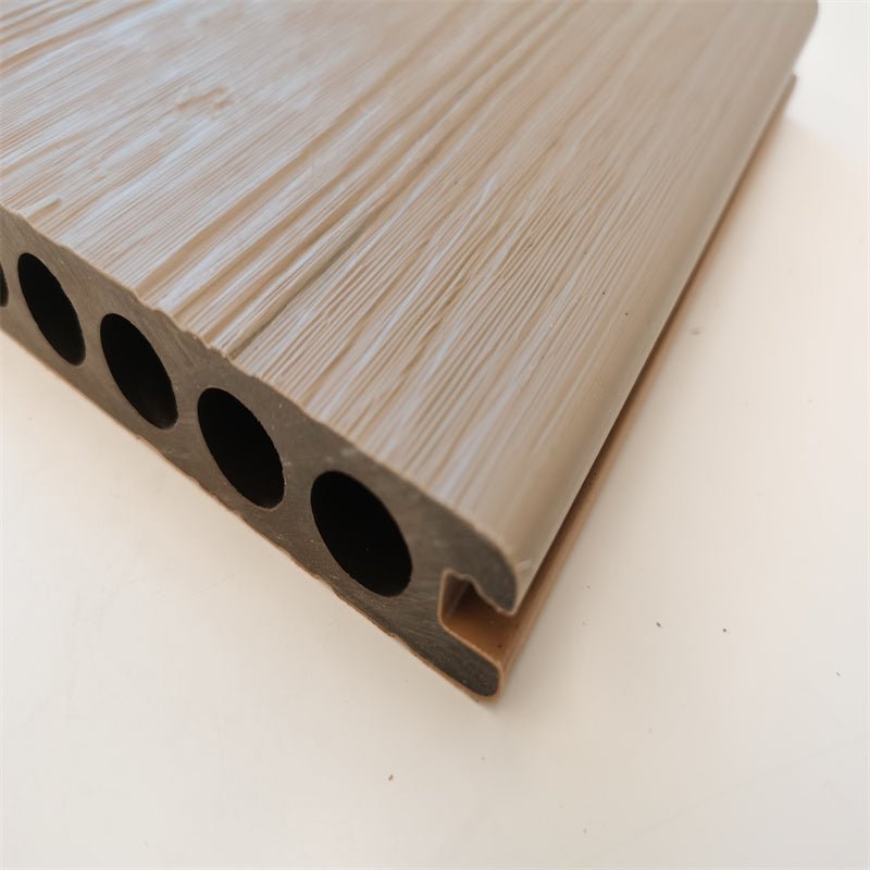 Sàn gỗ nhựa ngoài trời màu tùy chỉnh, lỗ ghép sẵn, chống thấm, màu nâu hạt dẻ - Daisan Store