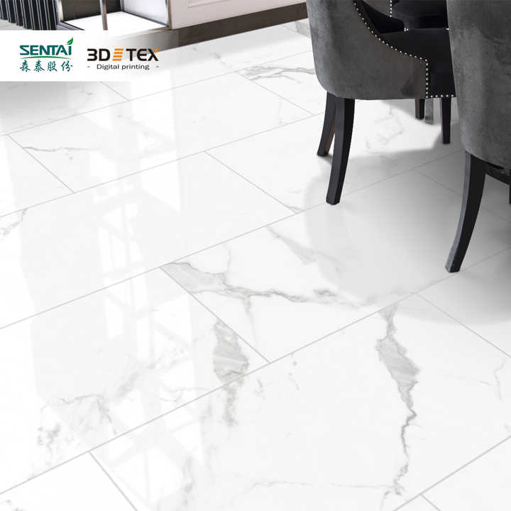 Sàn nhựa vinyl in kỹ thuật số 3D chống thấm nước và chống cháy, vân đá cẩm thạch đen xám - Daisan Store