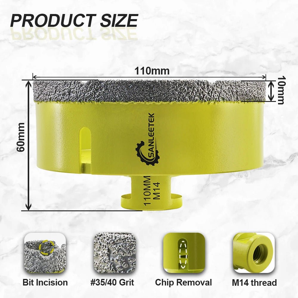 SANLEETEK M14 Ren Mua Kim Cuong Khoan Lo 35 40 110mm - Daisan Store