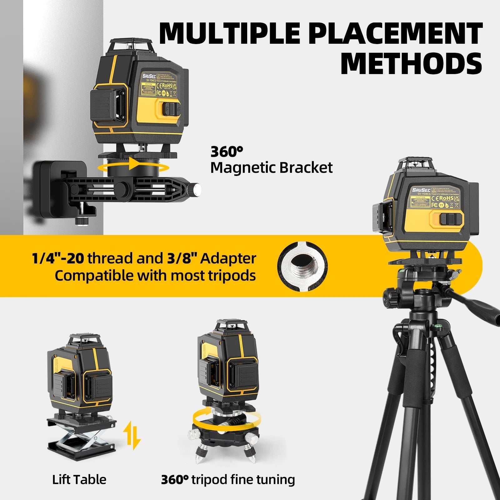 SAVSEC 4D Laser 360 Độ Tự Cân 16 Đường Xanh Có Điều Khiển - Daisan Store