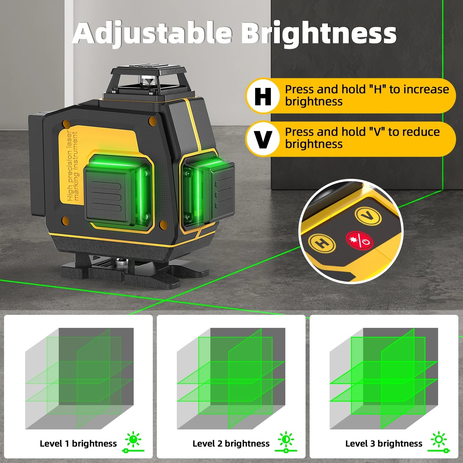 SAVSEC 4D Laser 360 Độ Tự Cân 16 Đường Xanh Có Điều Khiển - Daisan Store