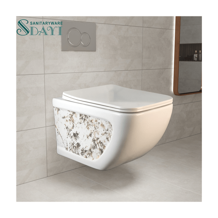 SDAYI Thiết kế phổ biến Nhà vệ sinh nhà tắm treo tường Bồn cầu sứ treo tường hiện đại - Daisan Store