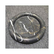 SH STONE Bán buôn Đá tự nhiên Đá cẩm thạch Trang trí Thủ công Đồ trang trí Hình tròn Đá cẩm thạch Đen Khay phục vụ phòng tắm - Daisan Store