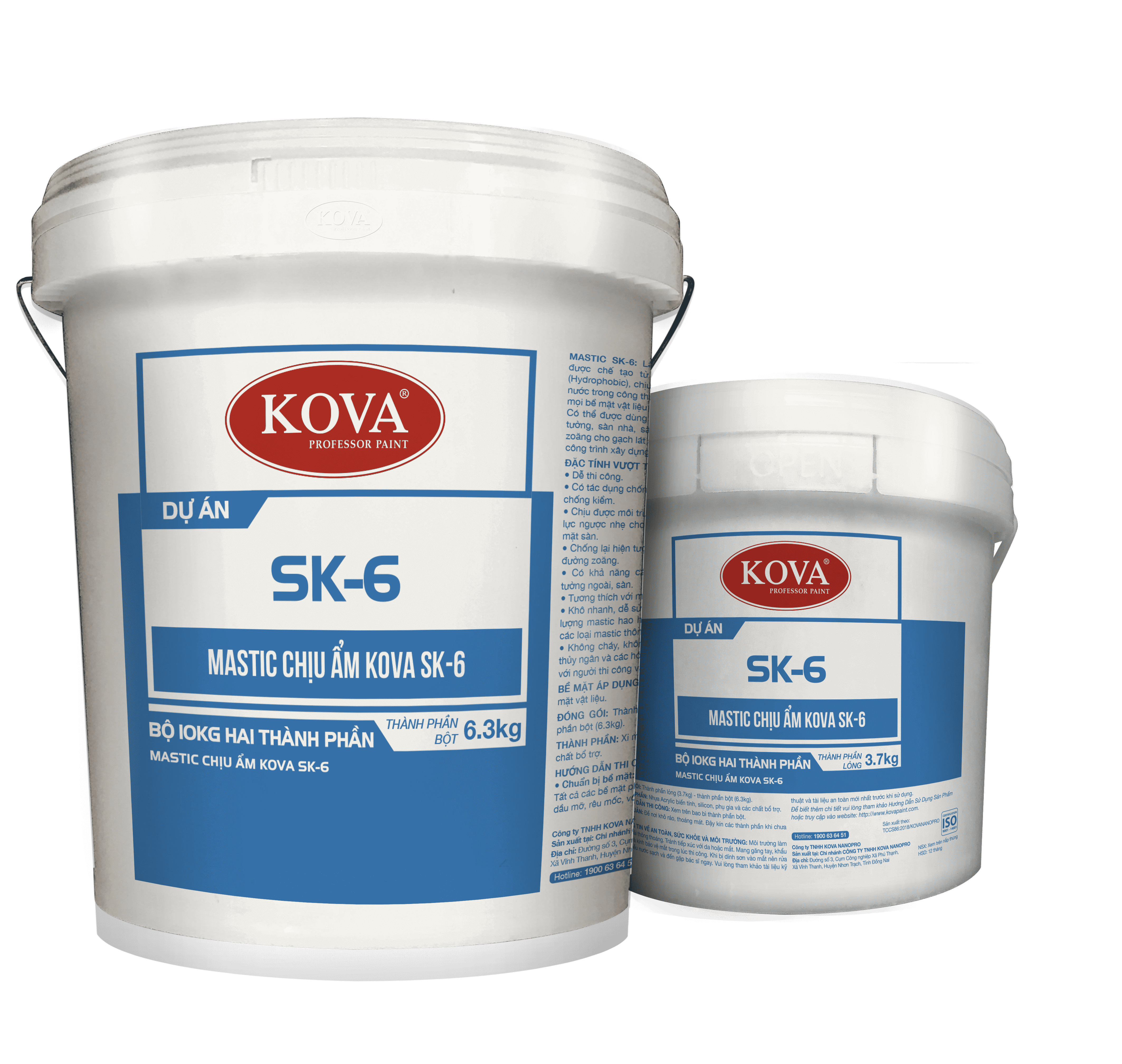 Mastic chịu ẩm KOVA SK6 10KG / Bộ