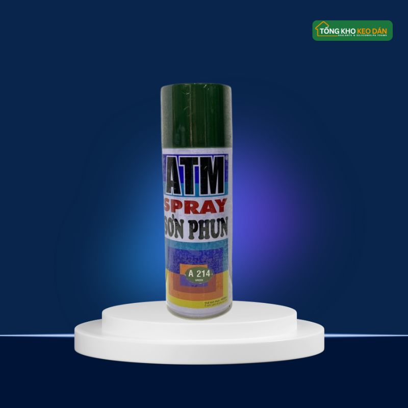 Sơn Xịt ATM A214 Xanh Lá