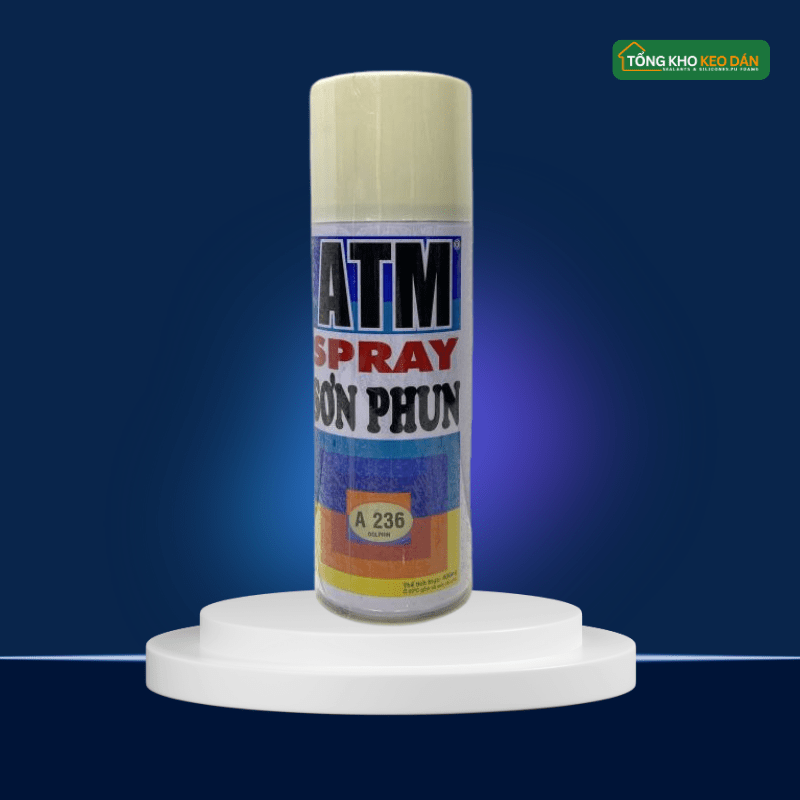 Sơn Xịt ATM A236 Màu Trắng Xám Dolphin - Daisan Store