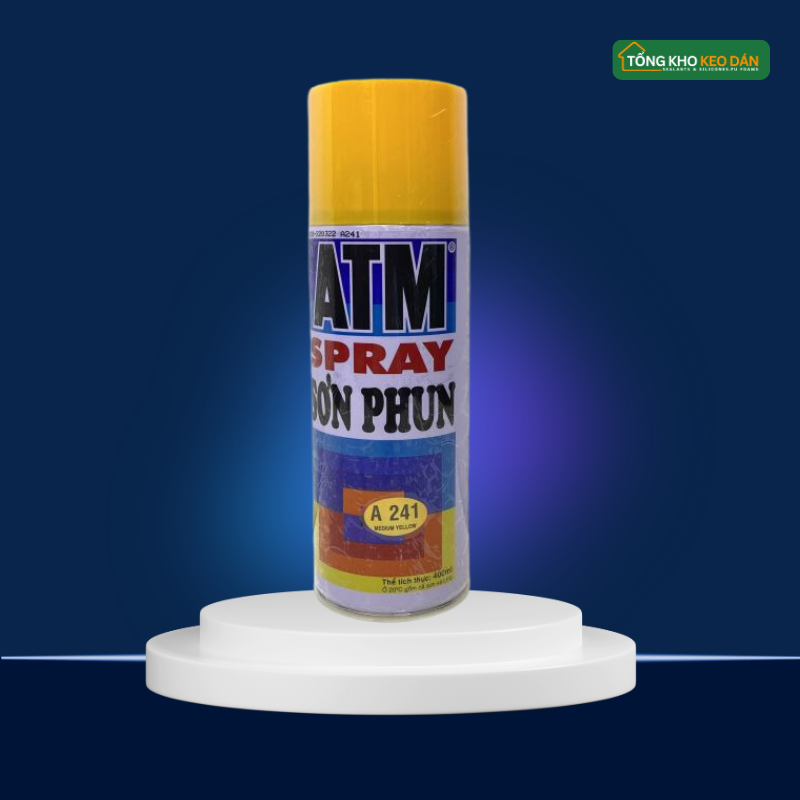 Sơn Xịt ATM A241 Màu Vàng Nghệ Trung Bình