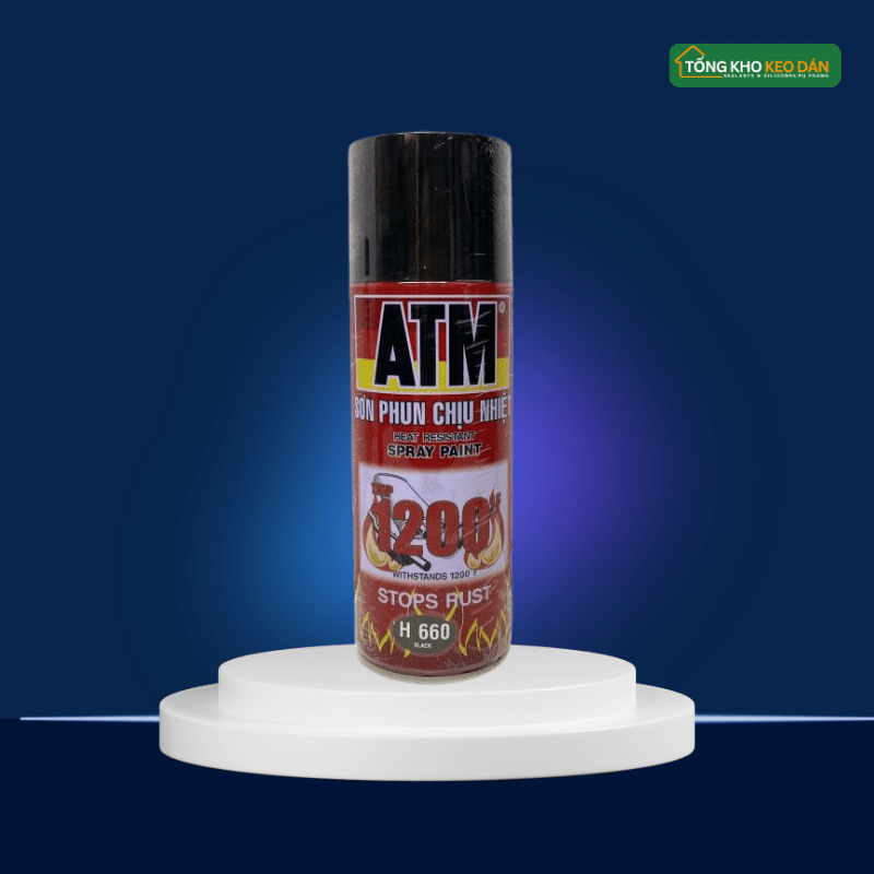 Sơn Xịt Chịu Nhiệt ATM H660 Màu Đen - Daisan Store