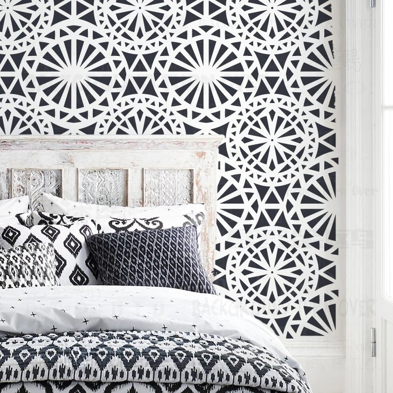 Stencil Trang Trí Tường In Hoa Văn Dài 40 - 80cm S216 - Daisan Store