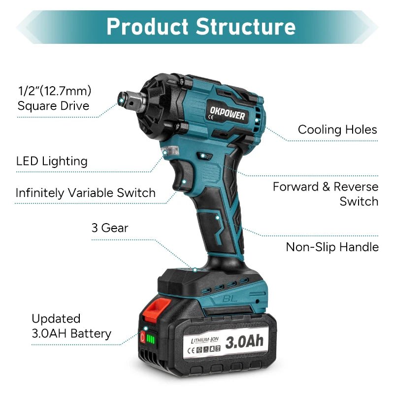 Sung Van Bu Long Brushless Khong Day 1200Nm Makita 18V - Daisan Store