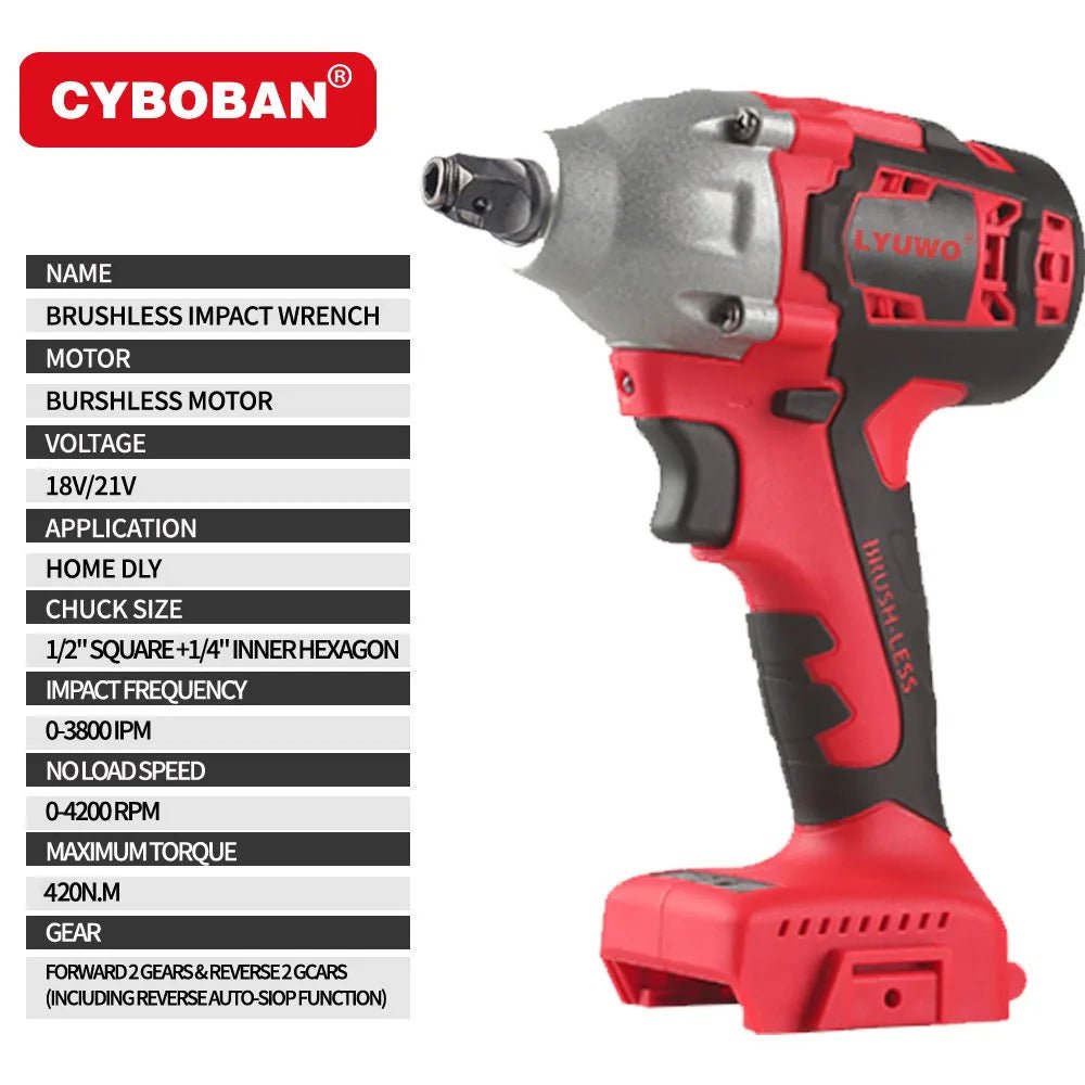 Súng Vặn Bu Lông Tác Động 21V 420Nm Không Chổi Than Ôtô - Daisan Store