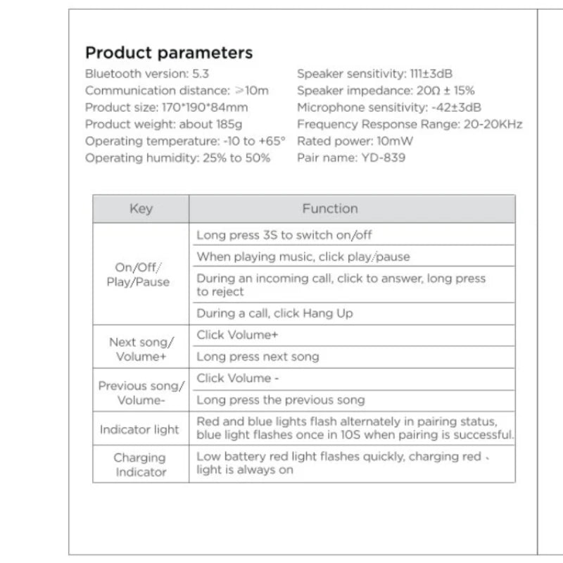 Tai Nghe Gấp LDON L839 Bluetooth 5.3 Thể Thao Gaming - Daisan Store