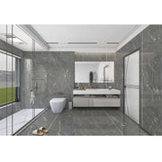 Tấm Đá Nung Kết Khổ Lớn Bóng Vân Đá Cẩm Thạch Sứ Xám Sao - Daisan Store