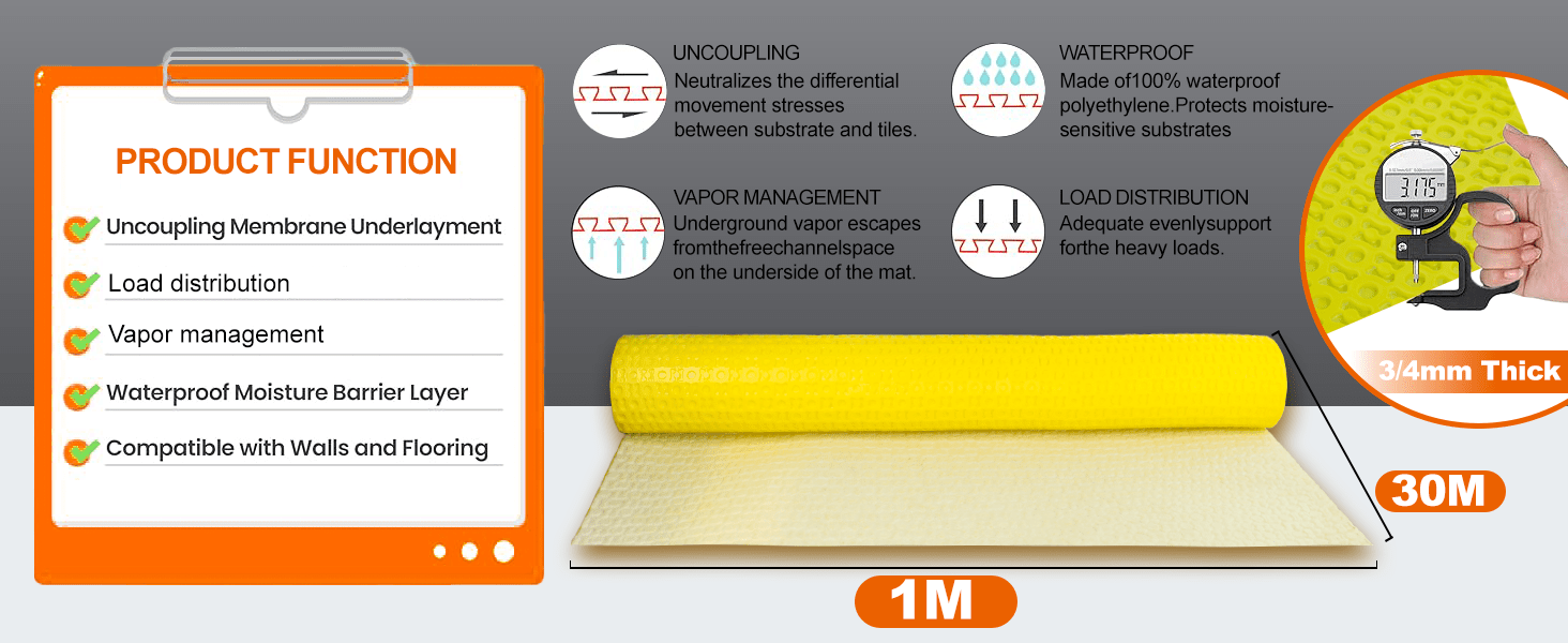 Tấm lót cách âm chống thấm hiện đại 30㎡/cuộn - Daisan Store