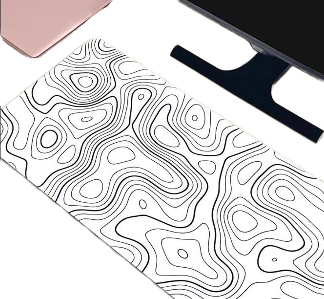 Tấm lót chuột chơi game chống trượt bằng cao su tự nhiên cỡ lớn XXL thân thiện với môi trường, có sưởi, màu trắng, còn hàng - Daisan Store