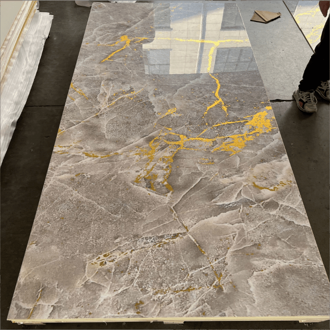 Tấm nhựa PVC trang trí nội thất UV Marble 1220*2440*3mm bán chạy nhất hiện nay, chống thấm nước, trang trí tường bằng nhựa vân đá UV - Daisan Store