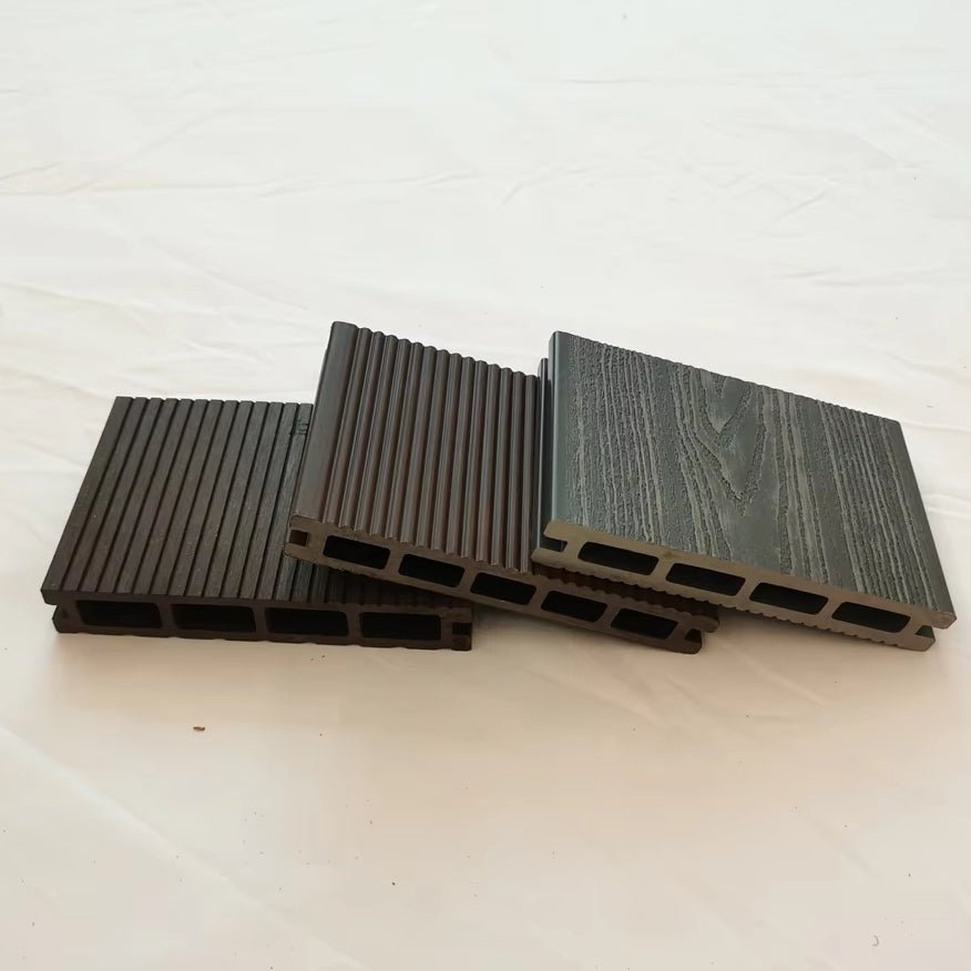 Tấm ốp sân vườn ngoài trời thiết kế hiện đại tùy chỉnh, sàn gỗ nhựa đùn đồng chất rỗng với phụ kiện, chống thấm, chống trơn - Daisan Store