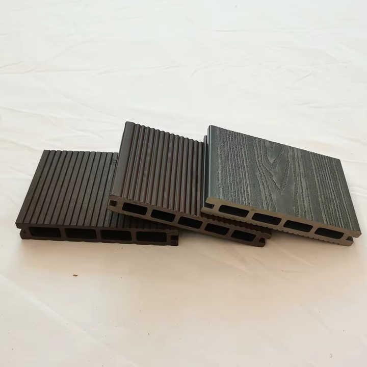 Tấm ốp sân vườn ngoài trời thiết kế hiện đại tùy chỉnh, sàn gỗ nhựa đùn đồng chất rỗng với phụ kiện, chống thấm, chống trơn - Daisan Store