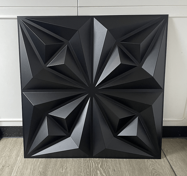 Tấm ốp tường 3D kim cương trắng hình học bằng đá cẩm thạch thay thế tấm trang trí PVC tấm PVC - Daisan Store