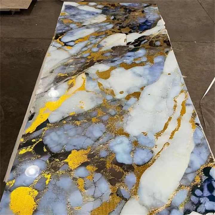 Tấm ốp tường đá cẩm thạch UV chống thấm nước Chất liệu PVC Chống ẩm, cách âm, chống cháy cho khách sạn, biệt thự, phòng tắm, phòng khách - Daisan Store