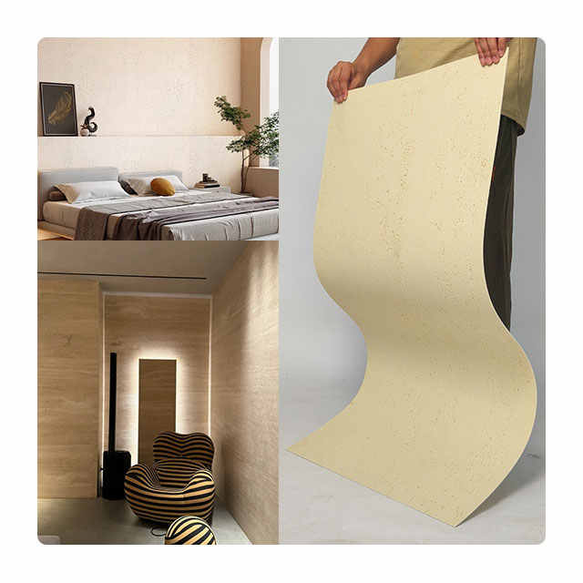 Tấm ốp tường đá nhân tạo chống thấm nước trong nhà/ngoài trời linh hoạt, dễ lắp đặt, thiết kế Country Broad Line cho tường nội thất - Daisan Store