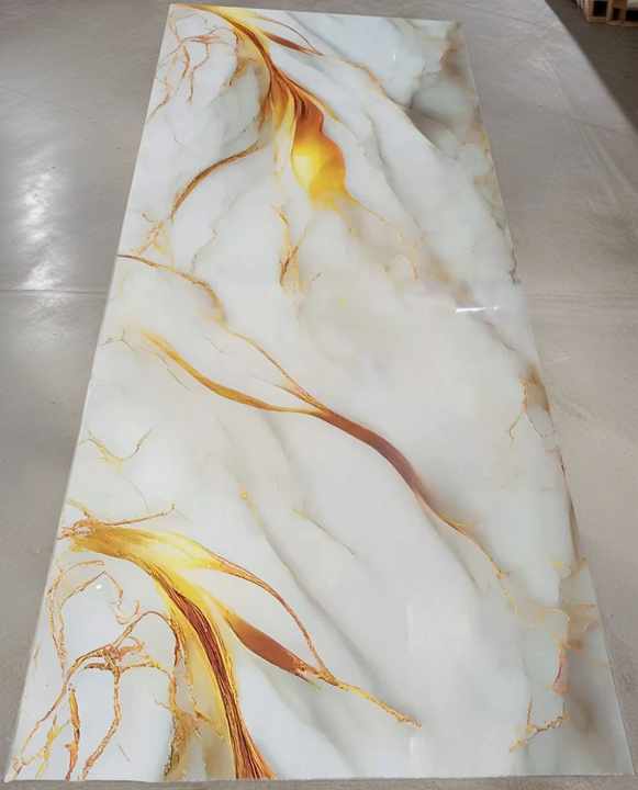 Tấm ốp tường nhà bằng gỗ than tre 8mm chống thấm nước, tấm pha lê carbon vàng dùng để trang trí nội thất bằng nhựa PVC cho tường phòng tắm phòng ngủ - Daisan Store