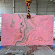 Tấm ốp tường Onyx có đèn nền sang trọng Đá Onyx hồng tự nhiên Đá cẩm thạch Tấm Onyx hồng - Daisan Store