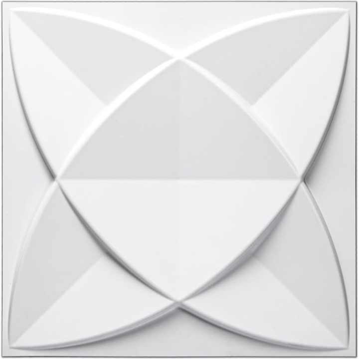 Tấm ốp tường PVC trắng mới 2025 chống thấm nước WPC có họa tiết 3D dùng trang trí nội thất phòng khách phòng ngủ - Daisan Store