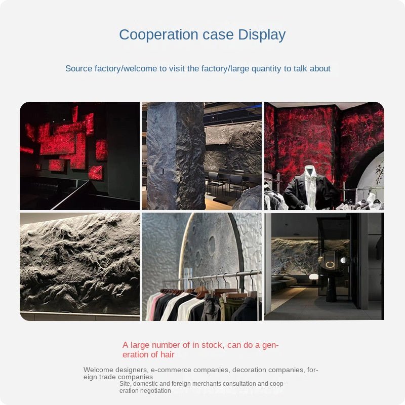 Tấm trang trí đá núi lửa trong suốt, cỡ lớn, sợi thủy tinh gia cường nhựa FRP - Daisan Store