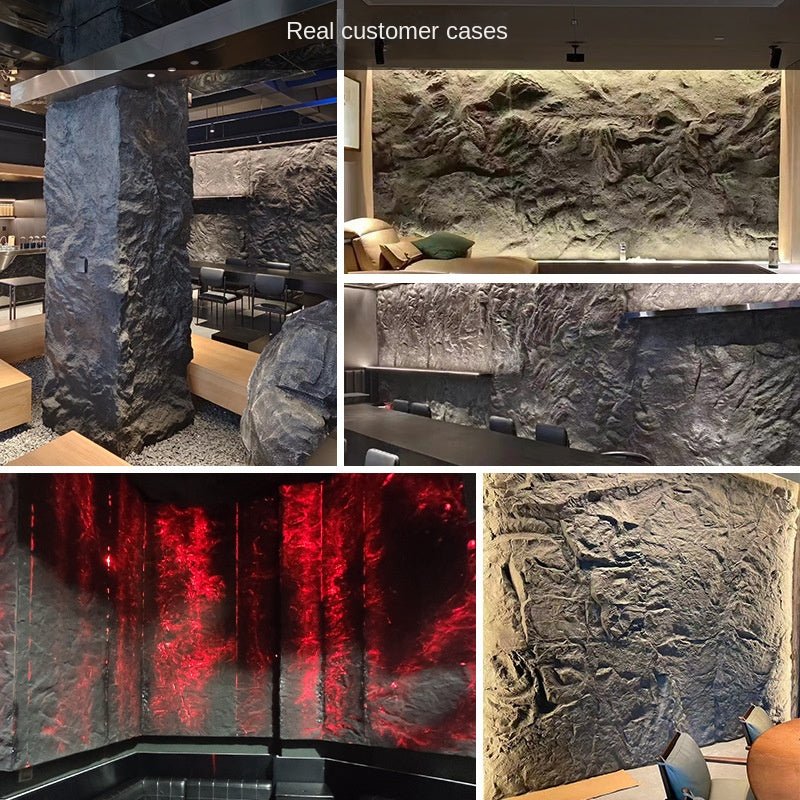 Tấm trang trí đá núi lửa trong suốt, cỡ lớn, sợi thủy tinh gia cường nhựa FRP - Daisan Store