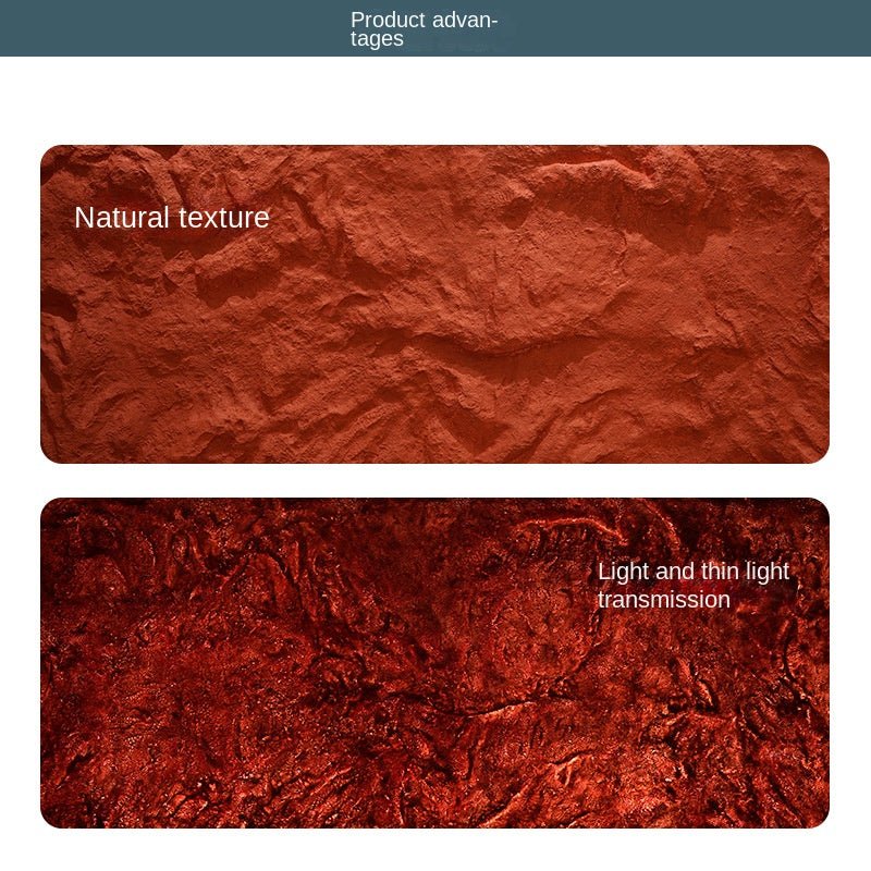 Tấm trang trí đá núi lửa trong suốt, cỡ lớn, sợi thủy tinh gia cường nhựa FRP - Daisan Store