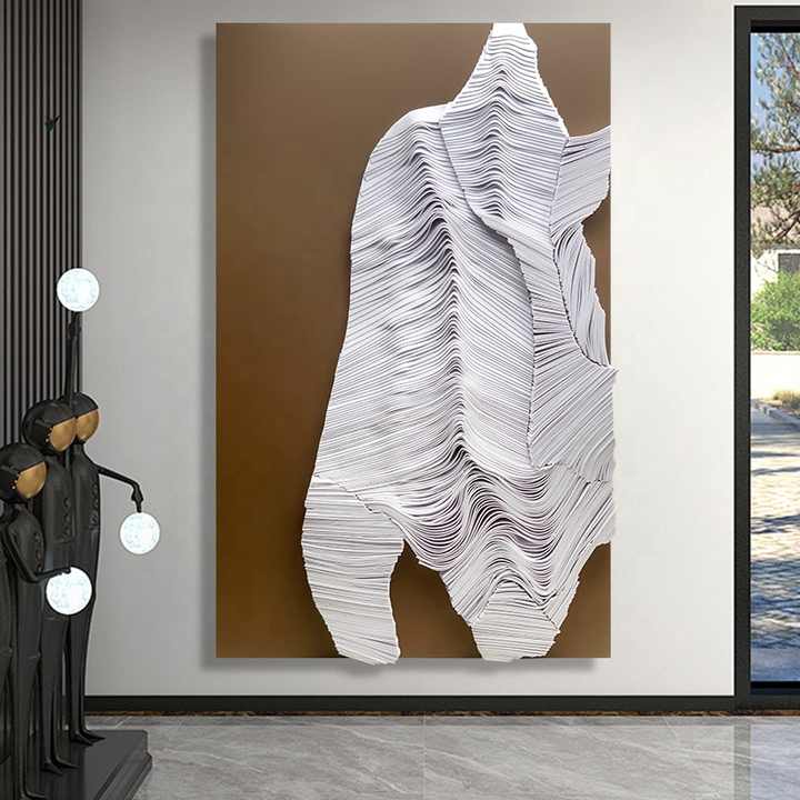 Tấm vải 3D lớn tùy chỉnh JZ Trang trí nhà Nghệ thuật treo tường Nghệ thuật đa phương tiện Thủ công Tranh nỉ trừu tượng Nghệ thuật trang trí - Daisan Store