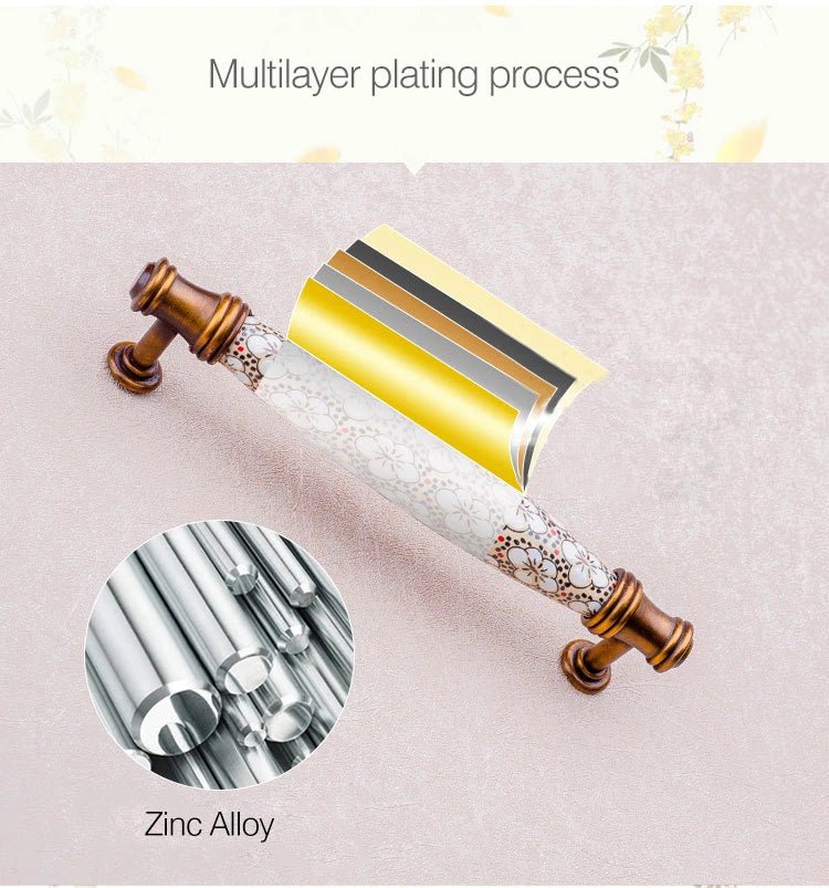 Tay nắm tủ cổ điển gốm đồng NAIERDI - Daisan Store