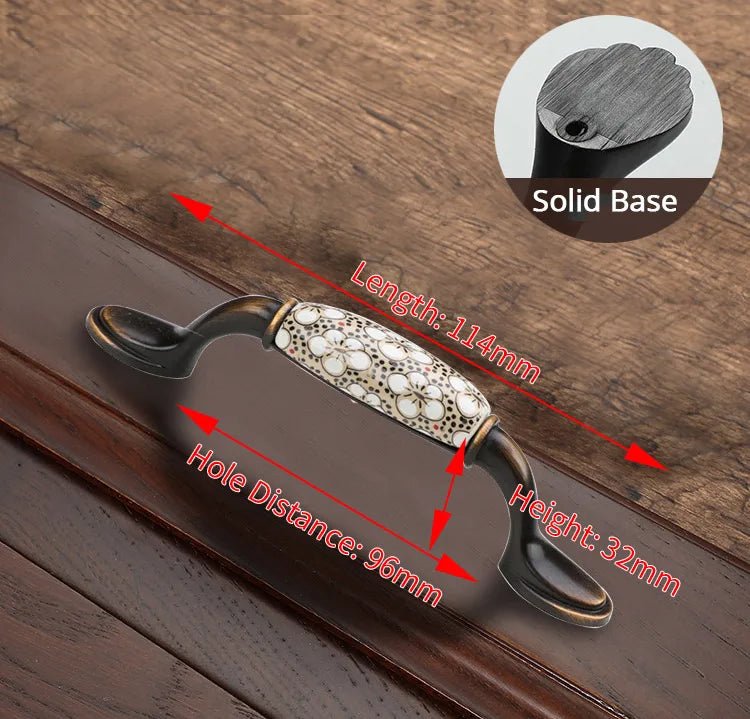 Tay nắm tủ cổ điển gốm đồng NAIERDI - Daisan Store