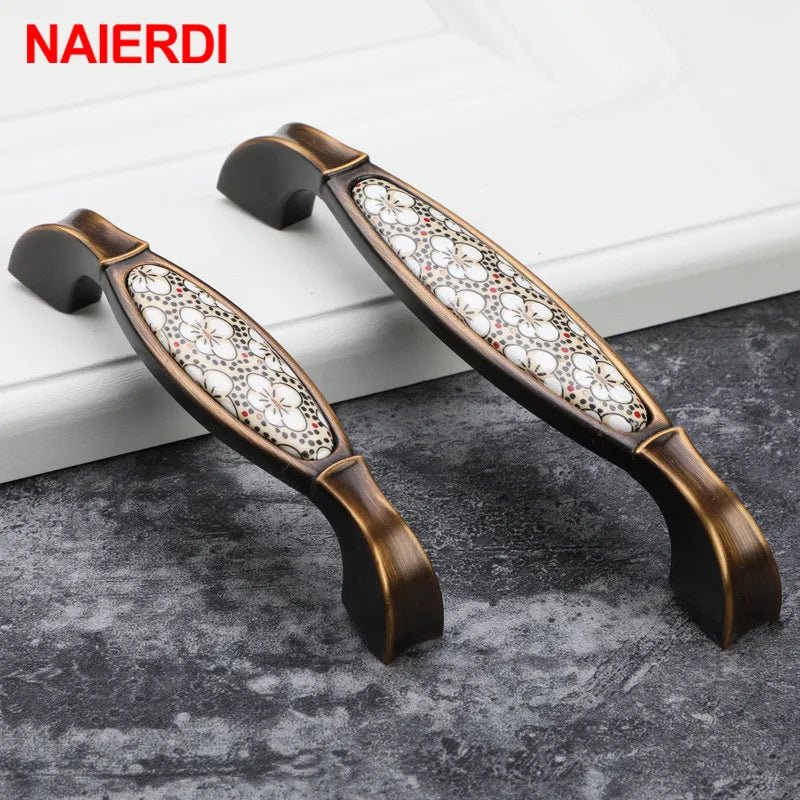 Tay nắm tủ cổ điển gốm đồng NAIERDI - Daisan Store