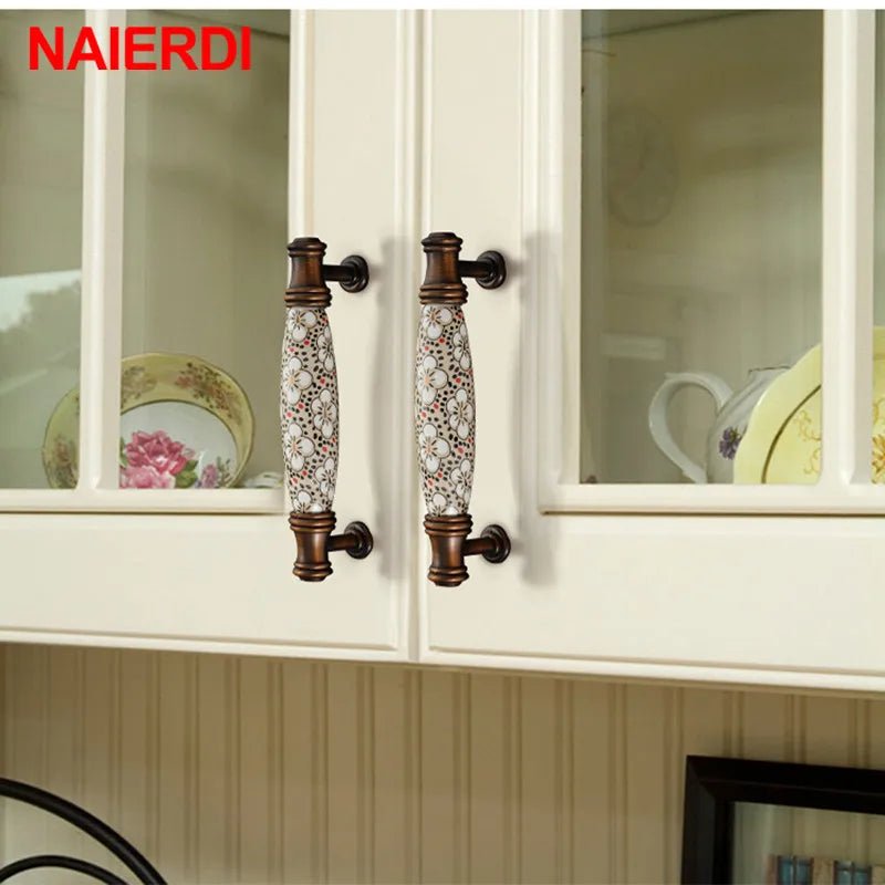 Tay nắm tủ cổ điển gốm đồng NAIERDI - Daisan Store