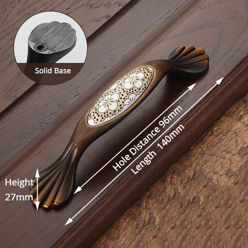 Tay nắm tủ cổ điển gốm đồng NAIERDI - Daisan Store