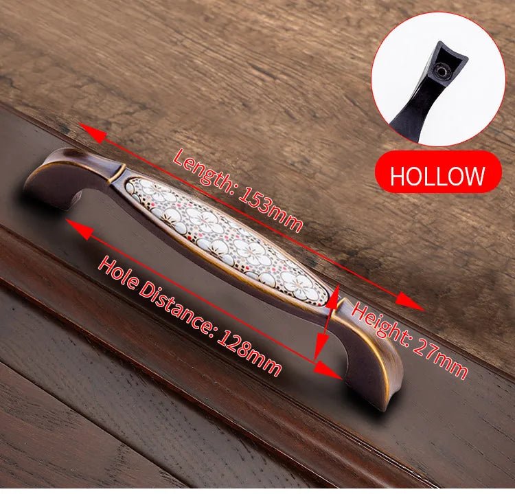 Tay nắm tủ cổ điển gốm đồng NAIERDI - Daisan Store