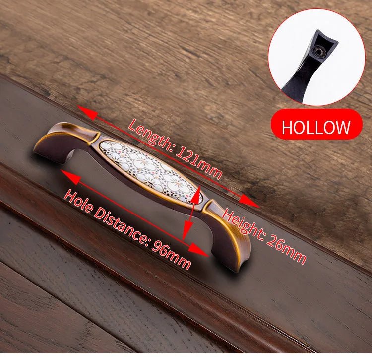 Tay nắm tủ cổ điển gốm đồng NAIERDI - Daisan Store