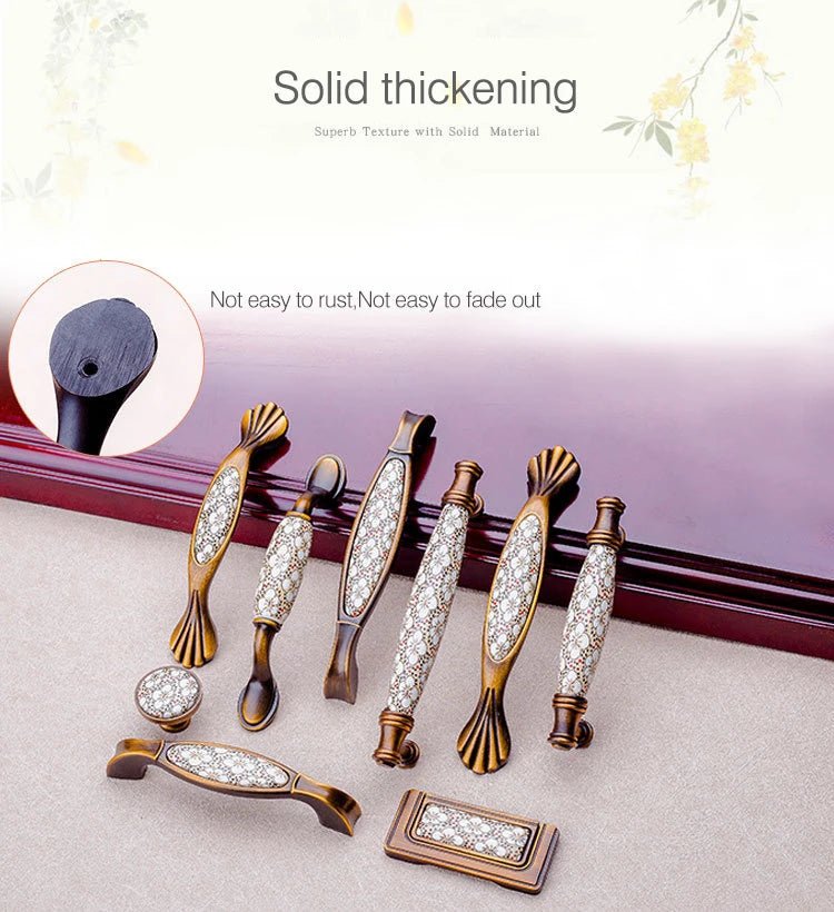 Tay nắm tủ cổ điển gốm đồng NAIERDI - Daisan Store