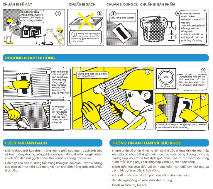 Keo dán gạch Webertai cem