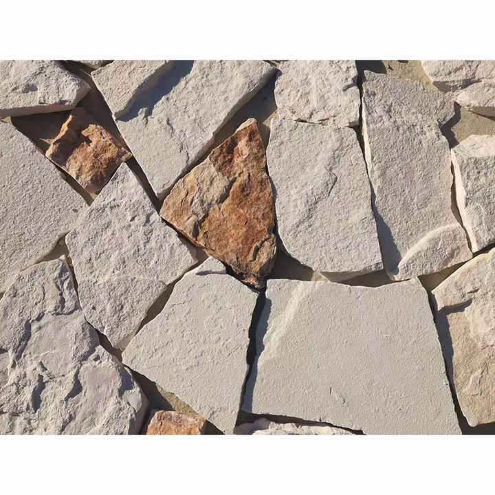 Thiết kế hiện đại màu kem đá sa thạch đá tự nhiên tấm ốp tường veneer gạch trang trí ngoại thất cho biệt thự màu kem đá phiến - Daisan Store