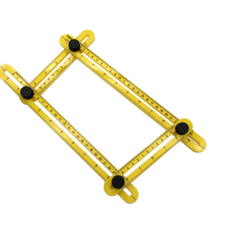Thước đo đa năng bằng nhựa gấp bốn, nhiều góc - Daisan Store