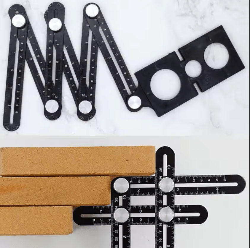 Thước đo đa năng gấp bằng hợp kim nhôm hình lục giác - Daisan Store