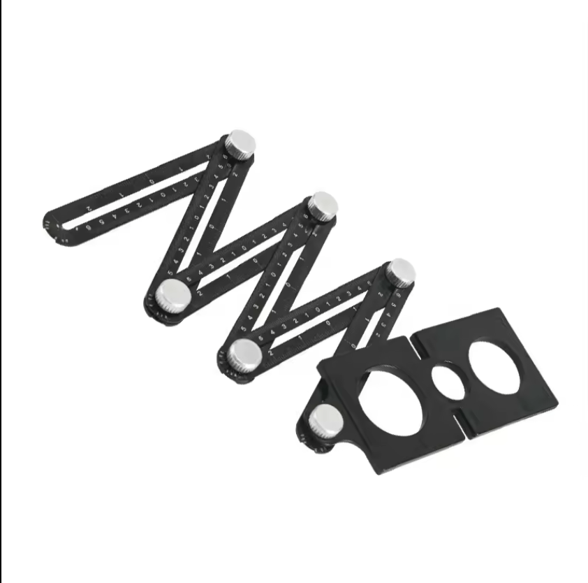 Thước đo góc bằng hợp kim nhôm, ray định vị mở gạch, thước sáu cạnh - Daisan Store