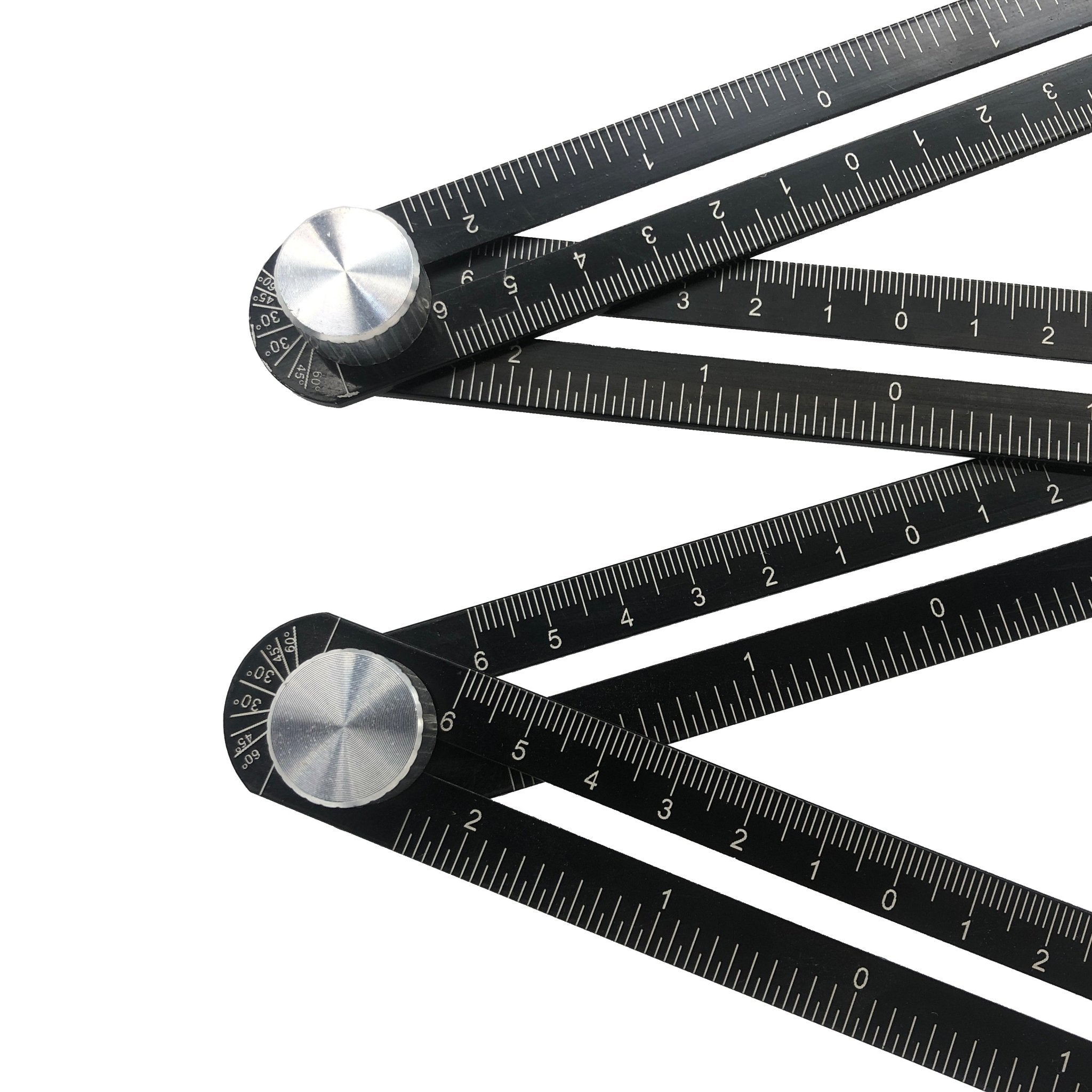 Thước kẻ đa năng hợp kim nhôm 6 nếp gấp có khuôn đục lỗ - Daisan Store