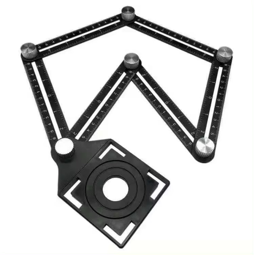 Thước kẻ sáu cạnh đa góc có thể điều chỉnh, định vị lỗ gạch - Daisan Store