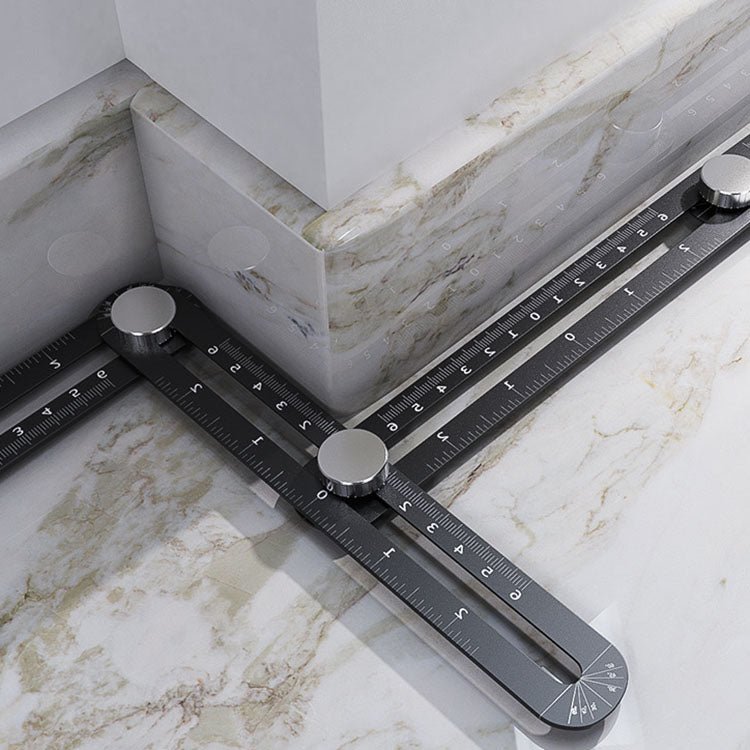 Thước kẻ sáu cạnh đa góc có thể điều chỉnh, định vị lỗ gạch - Daisan Store