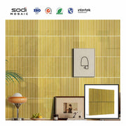 Trang trí ốp tường quầy bar tại nhà bằng gạch ốp tường chống trầy xước KTV bằng thép không gỉ màu vàng - Daisan Store